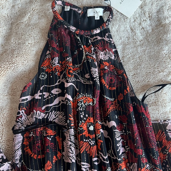 A.L.C. DRESS Bardot silk Dress size xs NWT  Floral Print DressRetail price $595 - Picture 3 of 9